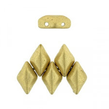Matubo GemDuo Beads 8x5mm Matte - Metallic flax